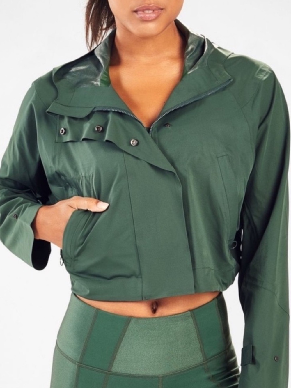 Fabletics Erika Cropped Hooded Jacket. Size: Small. Excellent condition